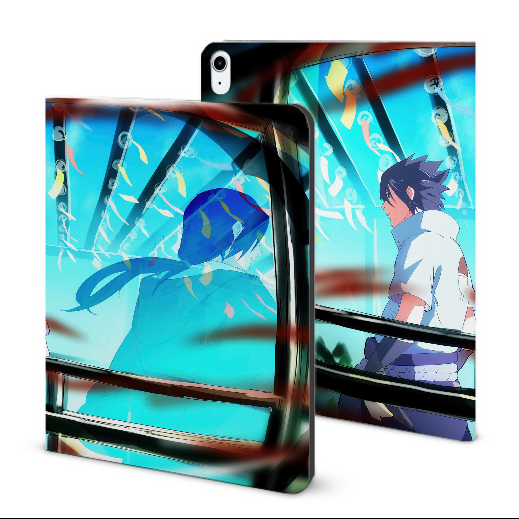 （画像用） NARUTO -ナルト- NARUTO -ナルト- 疾風伝 IPad ケース ブック型 PUレザー TPU 耐衝撃 軽量 薄型 ペン収納なし 全面保護 IPad 各モデル対応